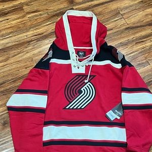NWT 47 Brand Portland Trailblazers Hockey style hoodie